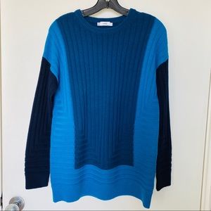 Vince Colorblock Intarsia Wool Cashmere Sweater